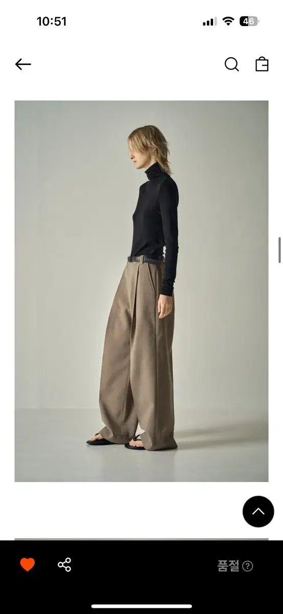 FACADE PATTERN ファサードパターン オーバーサイズ ラウンド ウールパンツ ココアブラウン S