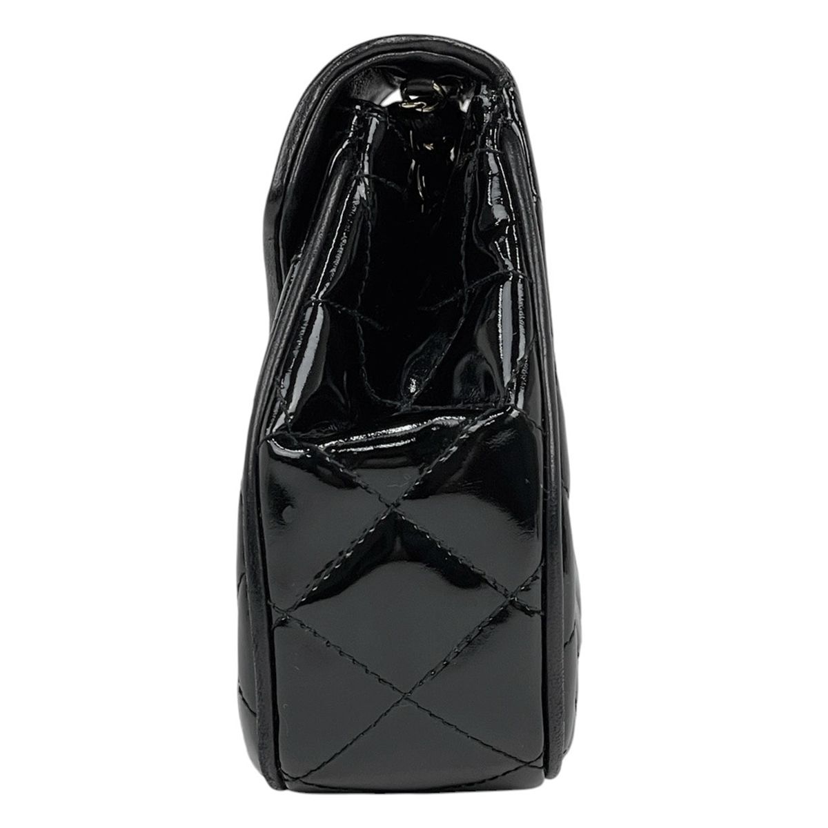 シャネル マトラッセ エナメル レザー チェーン ショルダー バッグ フリンジ シャネル マトラッセ エナメル レザー チェーン ショルダー バッグ