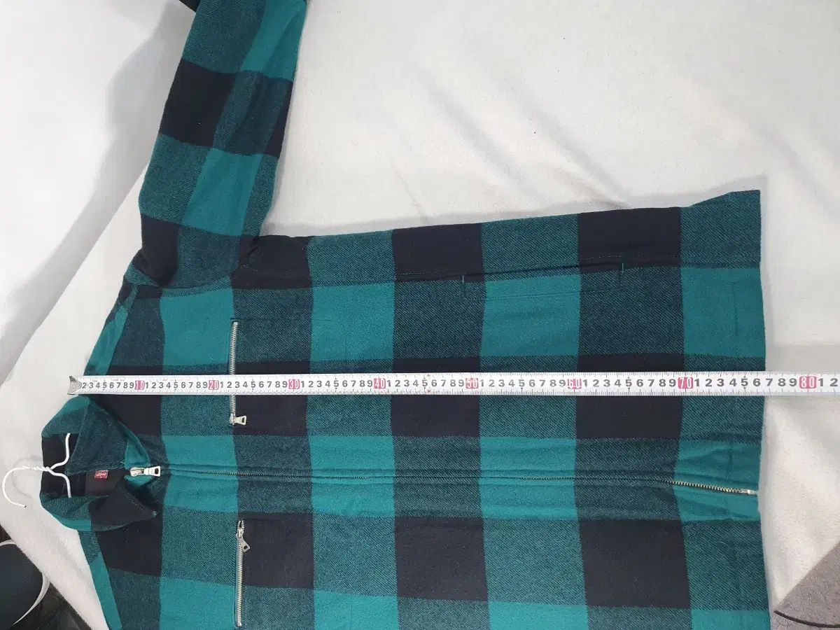  リーバイス タータン CHECK フランネル ジップアップ ワーク ジャケット グリーン 95 テーラードジャケット ジャケット アウター