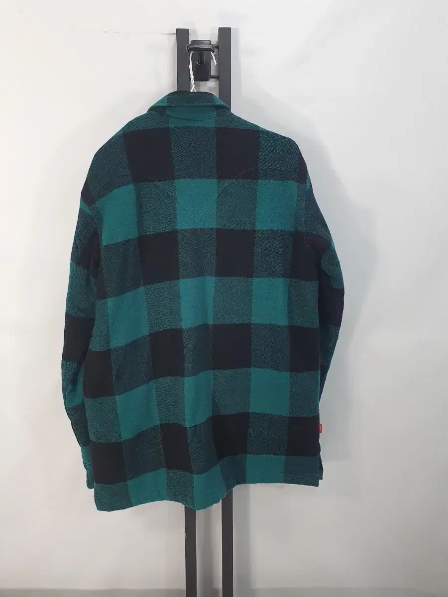 リーバイス タータン CHECK フランネル ジップアップ ワーク ジャケット グリーン 95