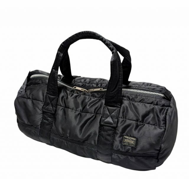 新品同様 ポーター タンカー ボストンバッグ ブラック 黒 ドラムバッグ