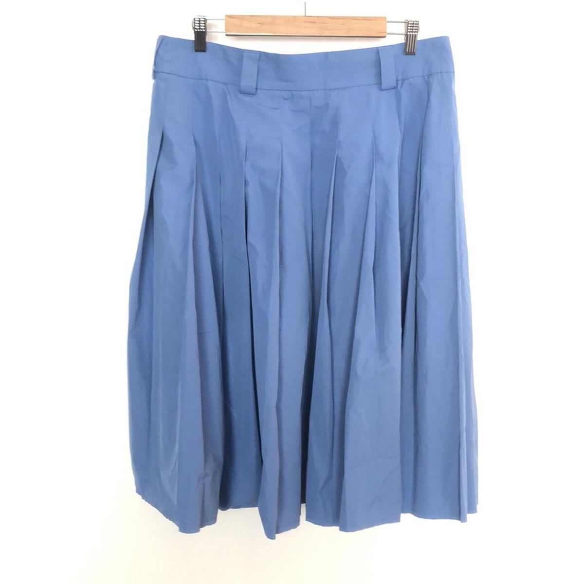 miumiu ミュウミュウ ロングスカート サイズ42 M レディース ブルー プリーツ