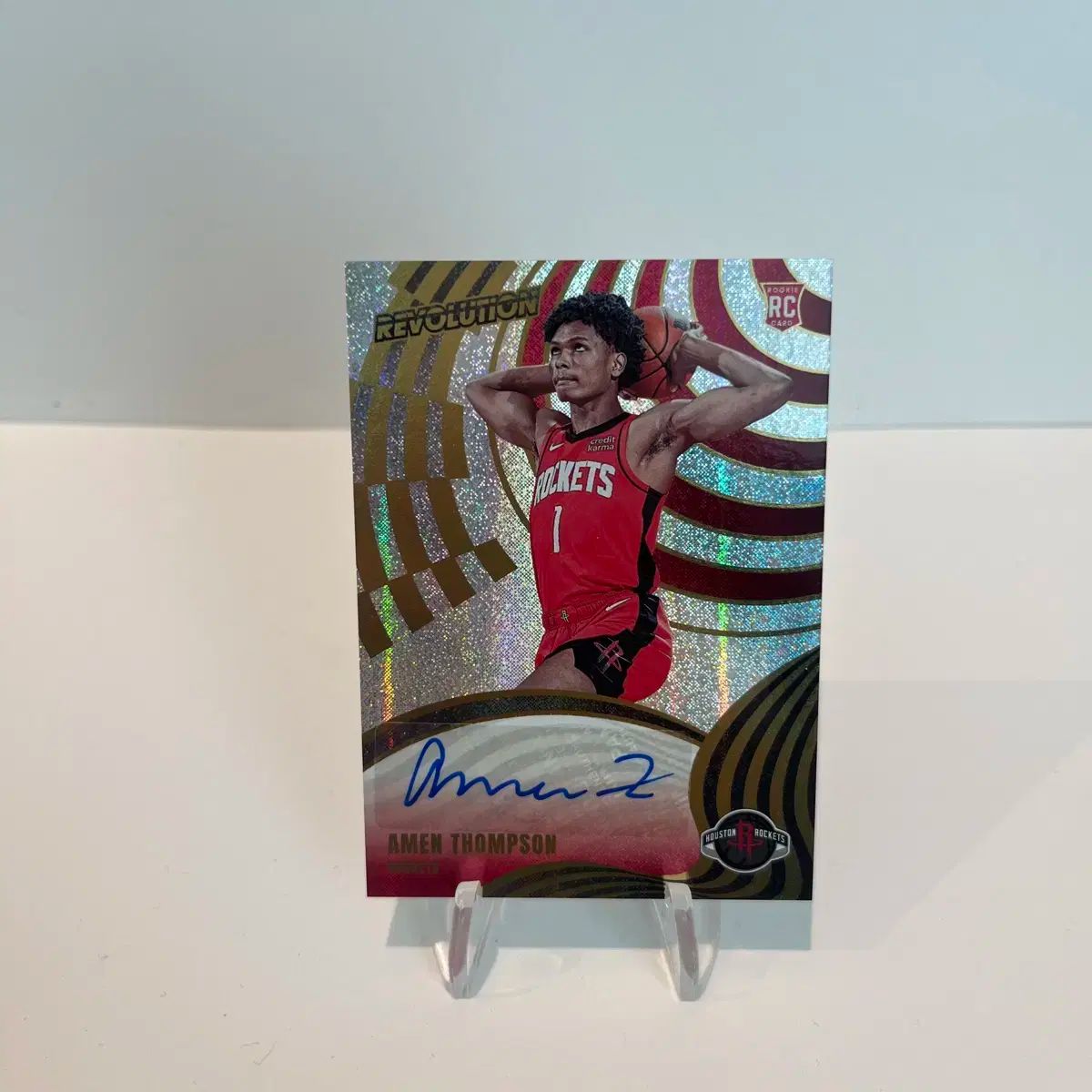 ヒューストン ロケッツ アーメン トムソン ルーキー Revolution オート カード