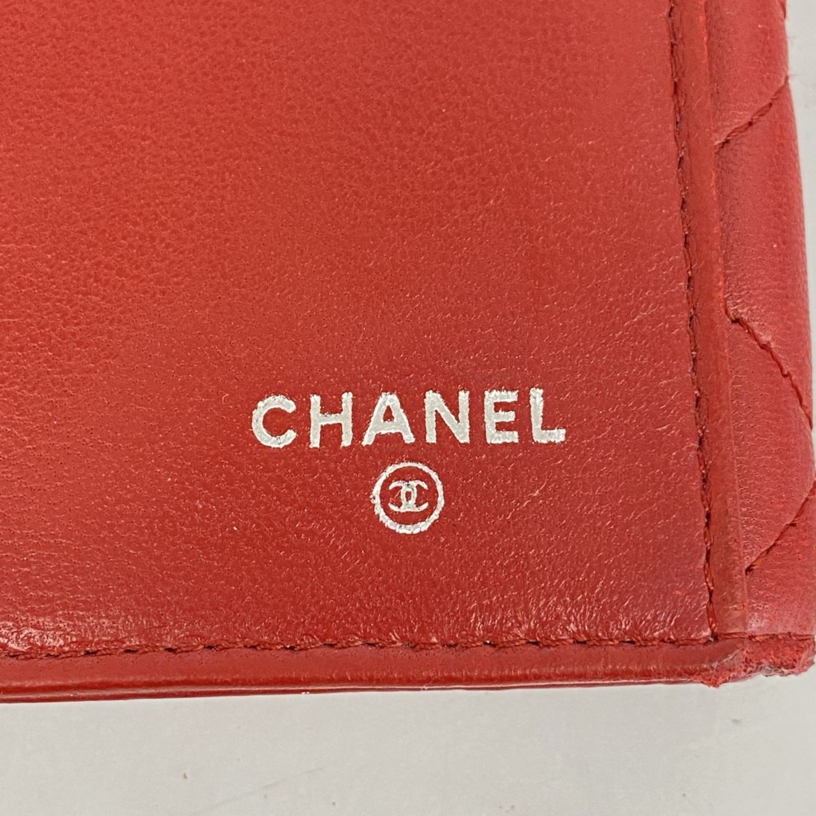 シャネル(Chanel) シャネル 長財布 マトラッセ ラムスキン レッド