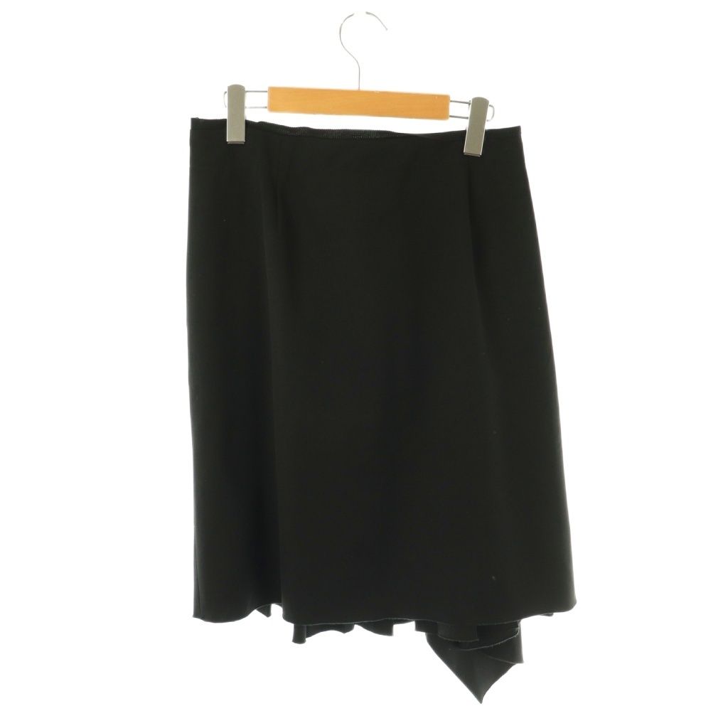 ヌメロヴェントゥーノ N°21 23 AW スカート 38 黒 ブラック プリーツ アシンメトリー ミディ丈 HK GY 57