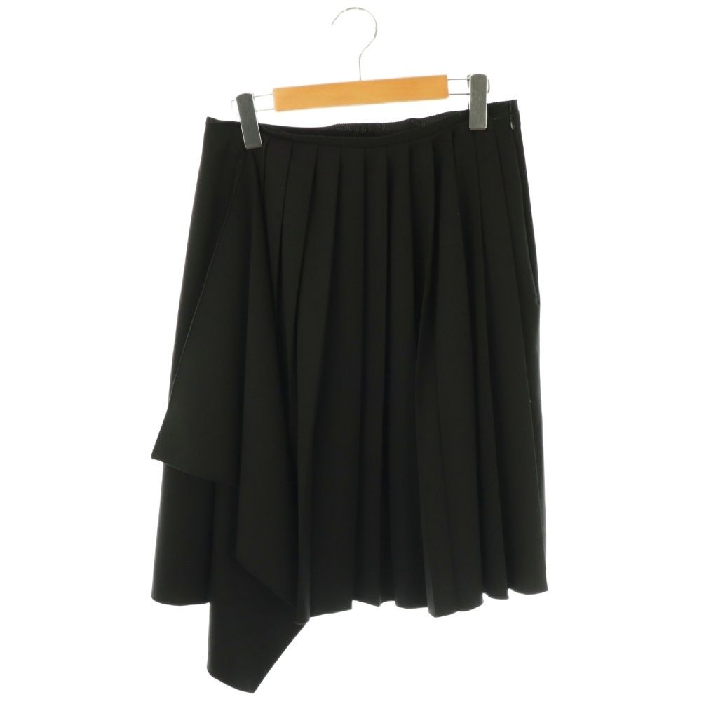 ヌメロヴェントゥーノ N°21 23 AW スカート 38 黒 ブラック プリーツ アシンメトリー ミディ丈 HK GY 57