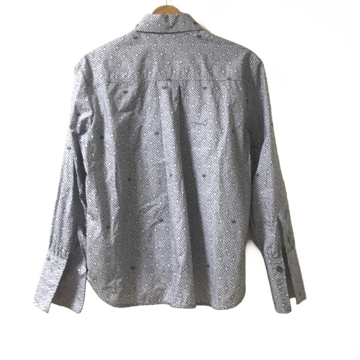 MAISON KITSUNE メゾンキツネ 長袖シャツブラウス サイズ34 S レディース - ライトグレー×ブルーグレー×マルチ