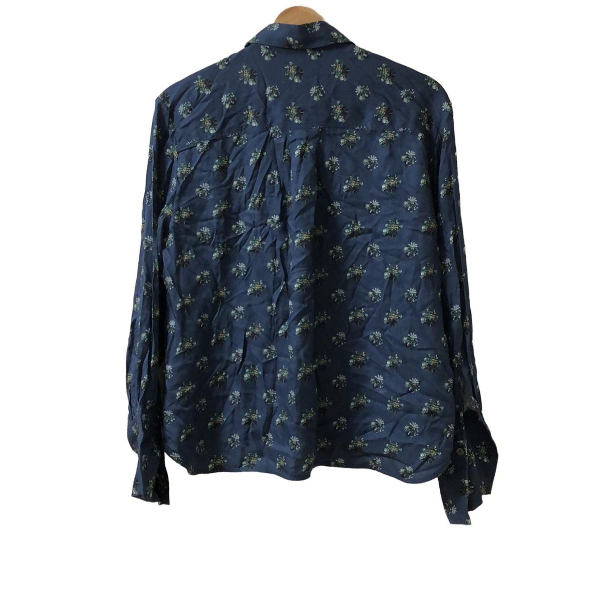 MAISON KITSUNE メゾンキツネ 長袖シャツブラウス サイズ36 S レディース - ネイビー×グリーン×マルチ 花柄