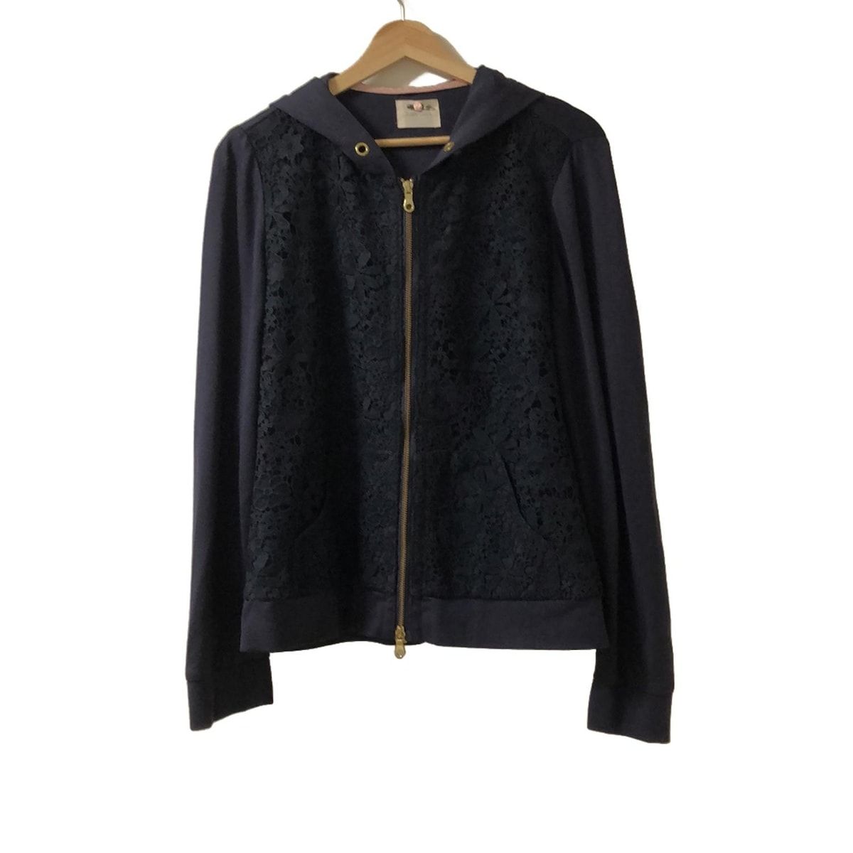 Rose Tiara ローズティアラ パーカー サイズ42 L レディース ダークネイビー レース