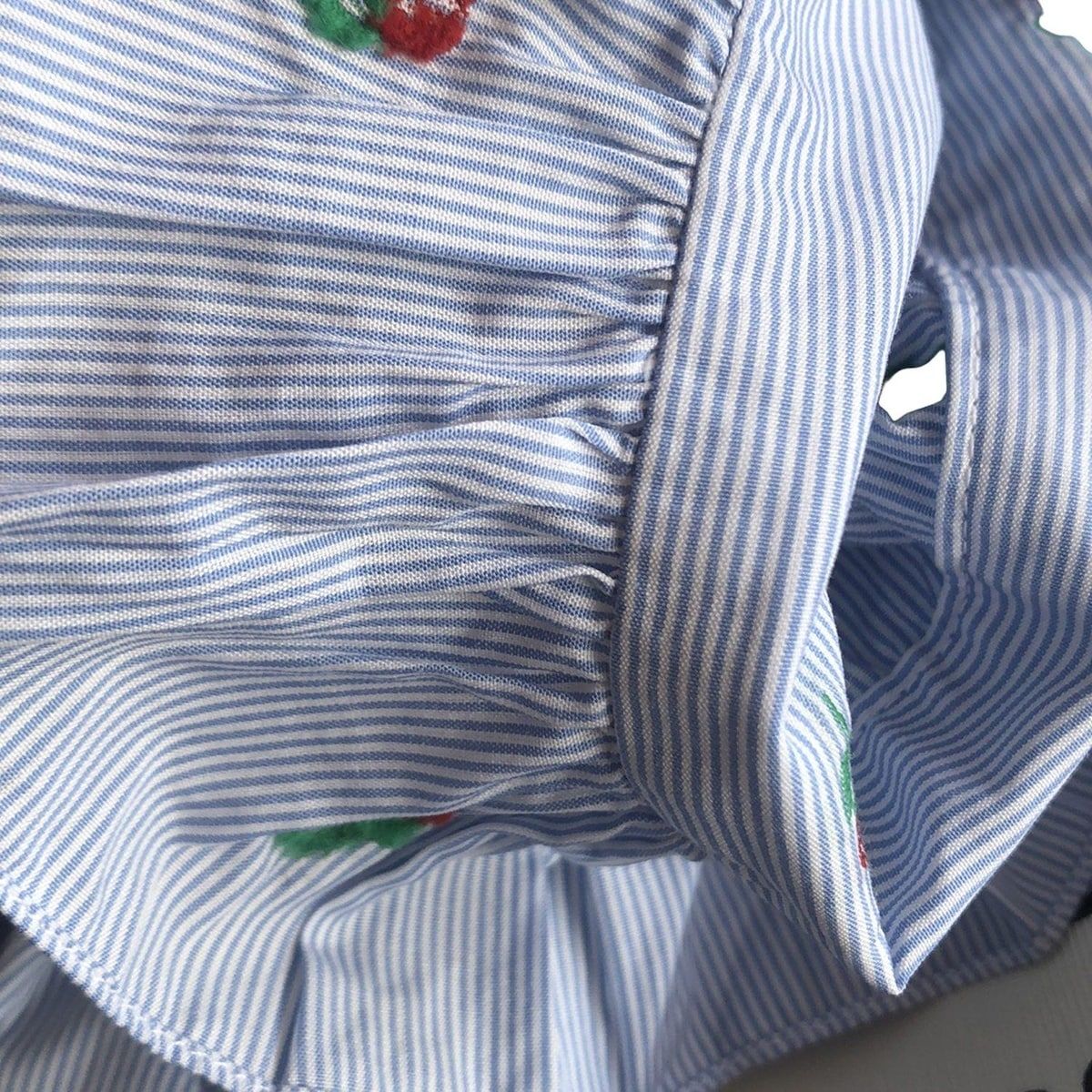  GUCCI グッチ 長袖シャツブラウス レディース - 430885 ライトブルー×マルチ 長袖 シャツ ブラウス