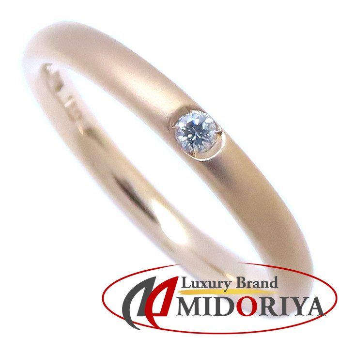 Pomellato ポメラート ルッチョレ リング 指輪 1 Pダイヤモンド 8.5号 サンドブラスト加工 K 18 RG ローズゴールド レディース 294501 BJ