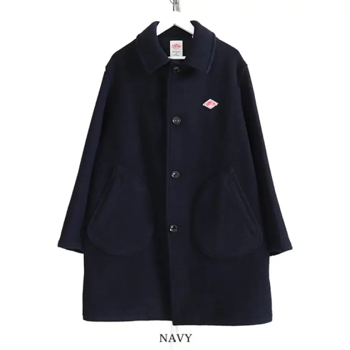 DANTON ダントン ネイビー ウール コート 44