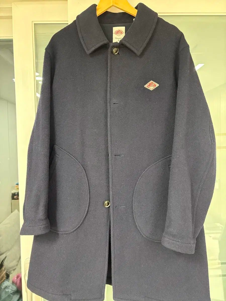 DANTON ダントン ネイビー ウール コート 44