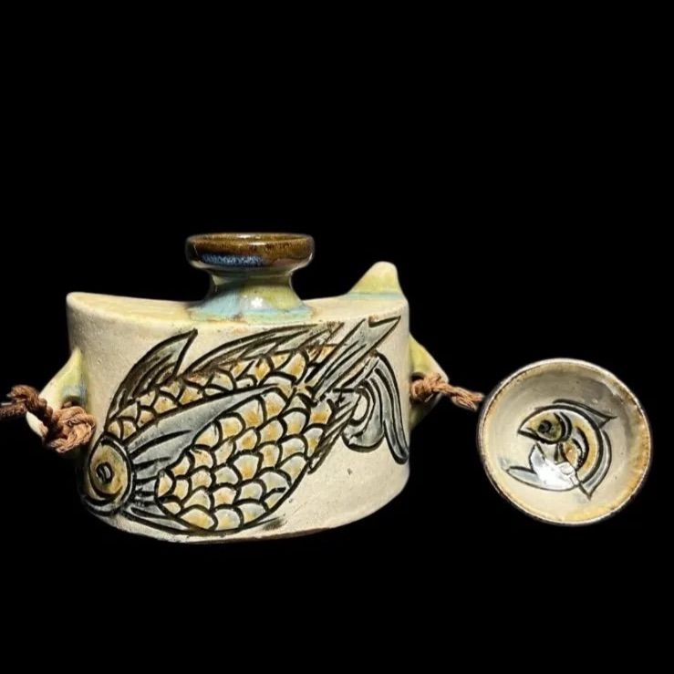 人間国宝 金城次郎 抱瓶 酒器 壺屋焼 琉球