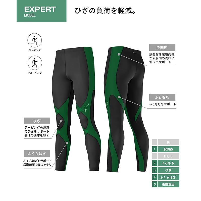  シーダブリューエックス ワコール スポーツタイツ 股関節 ひざサポート エキスパートモデル3 0 独自のテーピング原理で着地の衝撃からひざを守る HXY 499 BL M ファッション雑貨 ベビー キッズ