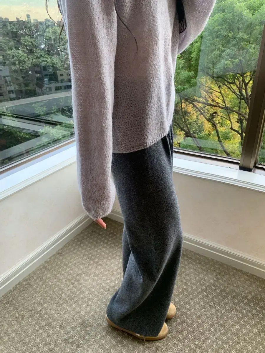 レーエショップ Loro knit pants - チャコール