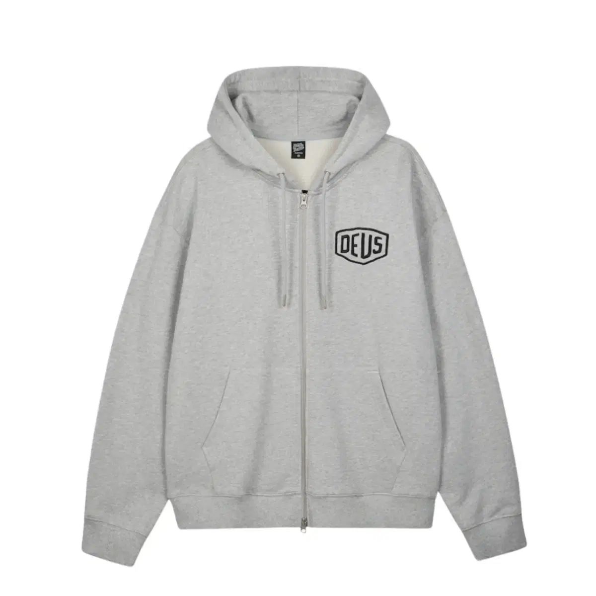 DEUS EX MACHINA デウスエクスマキナ カレッジ アドレス フード ジップアップ M グレー サイズ S