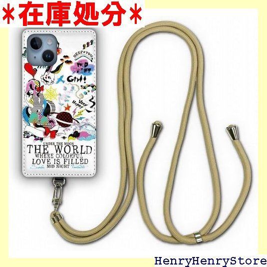 ス ScoLar デザイン iPhone 14 ケース スマホショルダー アイフォン14 スマホケース ショルダーストラップ ショルダーケース スマホストラップ カバー スマホカバー ポップアート バニー かわいい 923