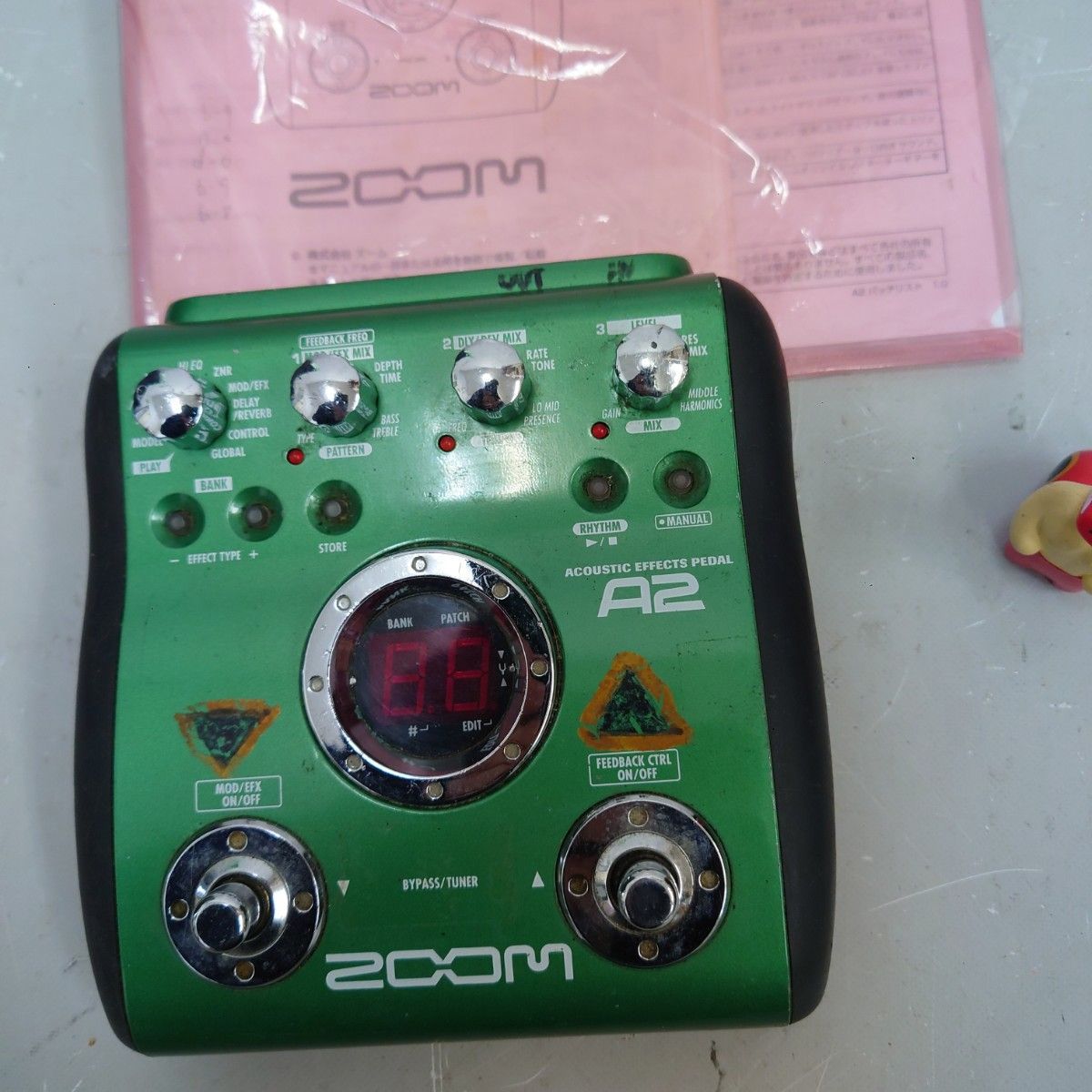 ZOOM A2 Acoustic Effects Pedal 動作品 マニュアル付き