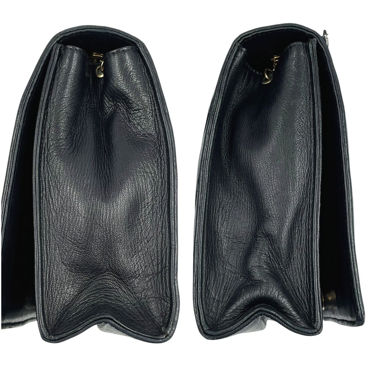  CHANEL シャネル ヴィンテージ ココマーク マトラッセ チェーンショルダーバッグ ラムスキン 黒 1番台 ゴールド金具 フルフラップ MK メッセンジャーバッグ ショルダーバッグ