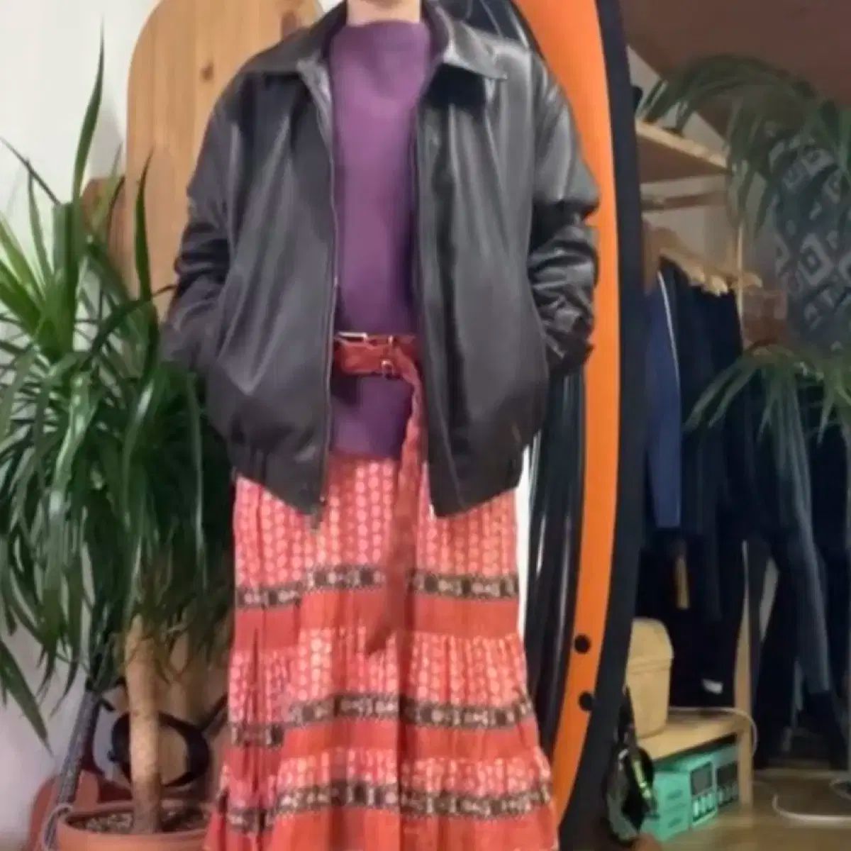 earthjigu レザー GU ジーユー ジャンパー