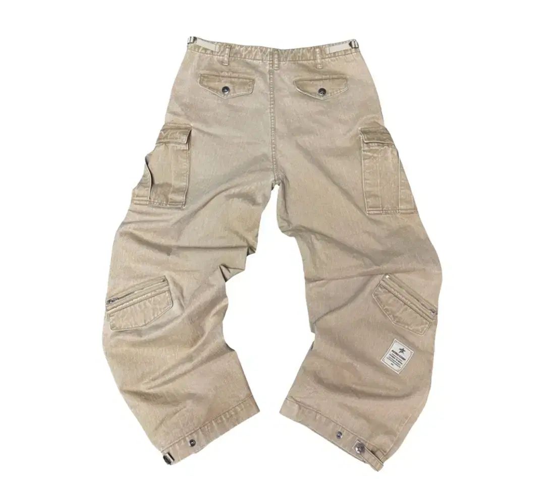 葵色 ヒカリ スナップ M 65 ジップ パンツ キャメル