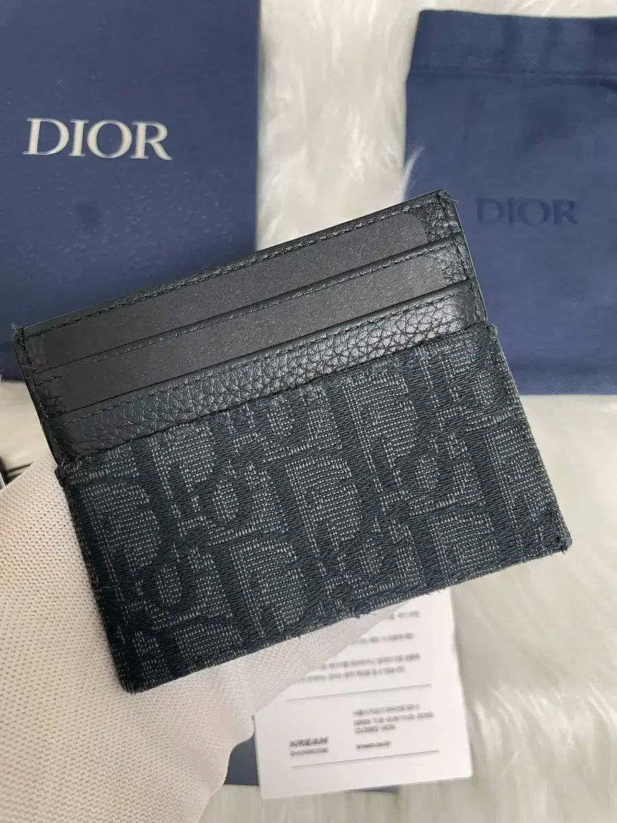 S級 クリーム ディオール オブリーク ブラック カードウォレット