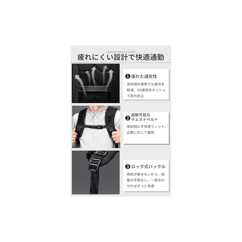 zepirion ビジネスリュック メンズ 薄型 拡張機能 7 L→15 L大容量 15 6インチPC対応 13ポケット 多収納 キャリーオン 1680 Dポリエステル 撥水加工 通勤 出張 旅行 Expack 1 ファッション雑貨 ベビー キッズ ハンドメイド 手芸