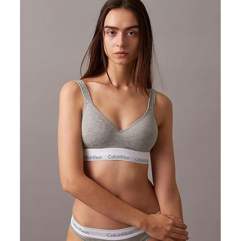 カルバンクライン CALVIN KLEIN MODERN COTTON スクープ バック ライトリー ラインド ブラレット QF 5490 1