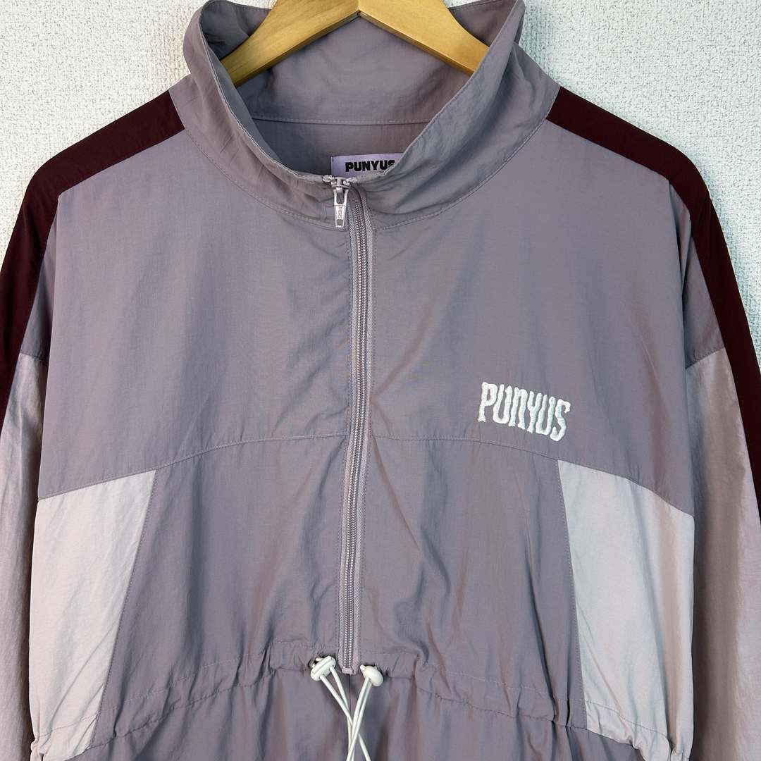 PUNYUS プニュズ ロングコート ナイロンコート 刺繍 パープル 3サイズ