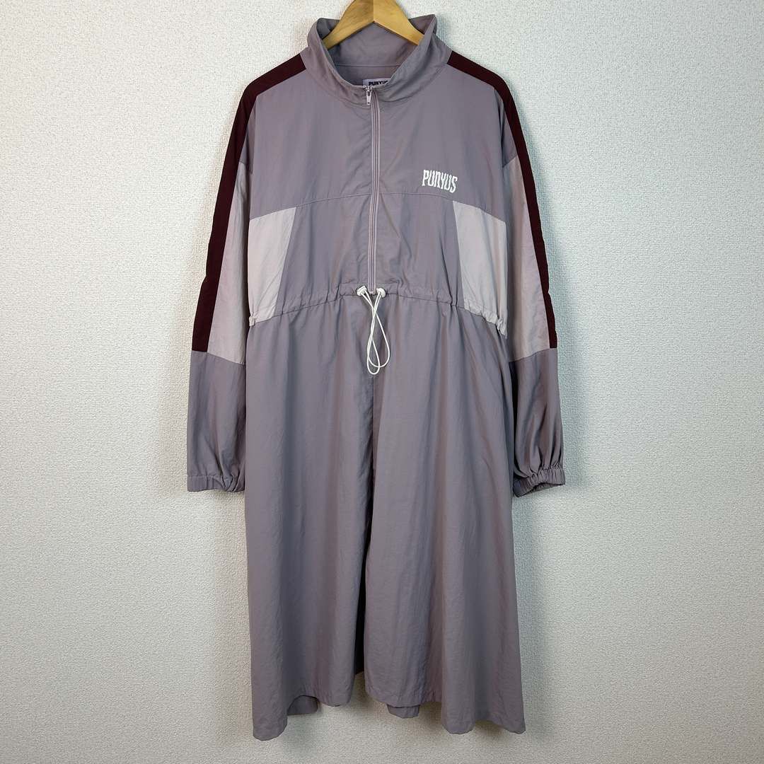 PUNYUS プニュズ ロングコート ナイロンコート 刺繍 パープル 3サイズ