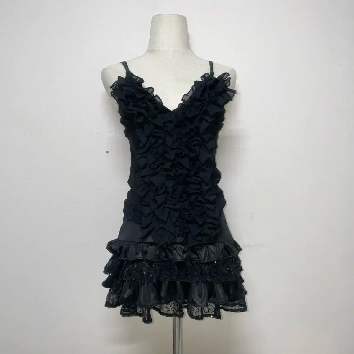 ヴィンテージ ノースリーブ スカート ブラック フェアリー ゴスロリ 公겜ヒロイン パンク ファウニング133