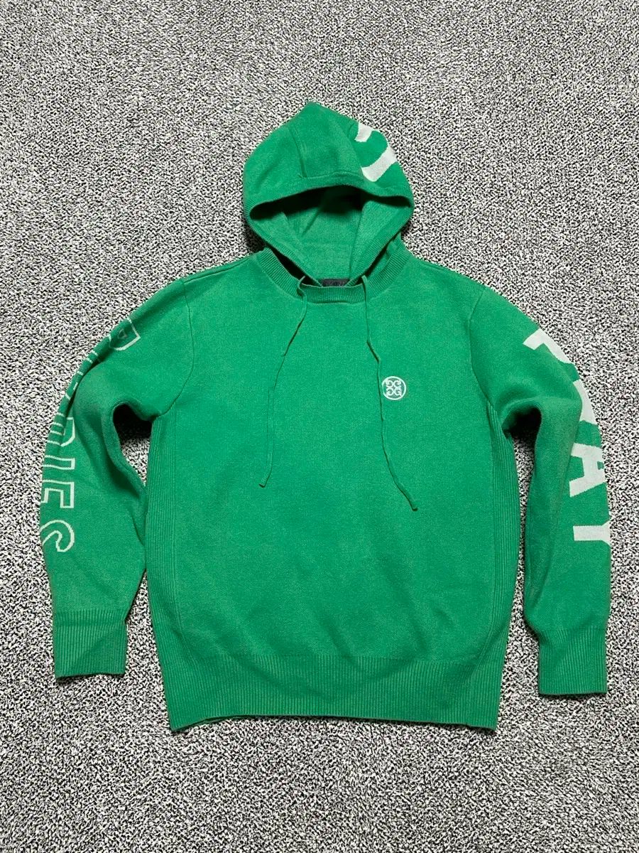 ジーフォア メンズ95-100 ゴルフ スイング グリーン ニット フーディー