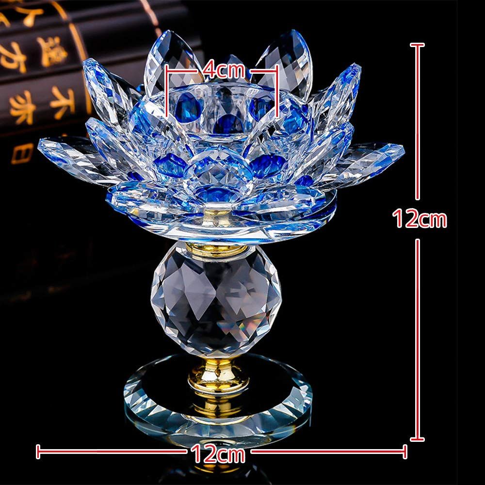 新品 クリスタルガラス キャンドルスタンド ロータス 25cm×11cm 新品