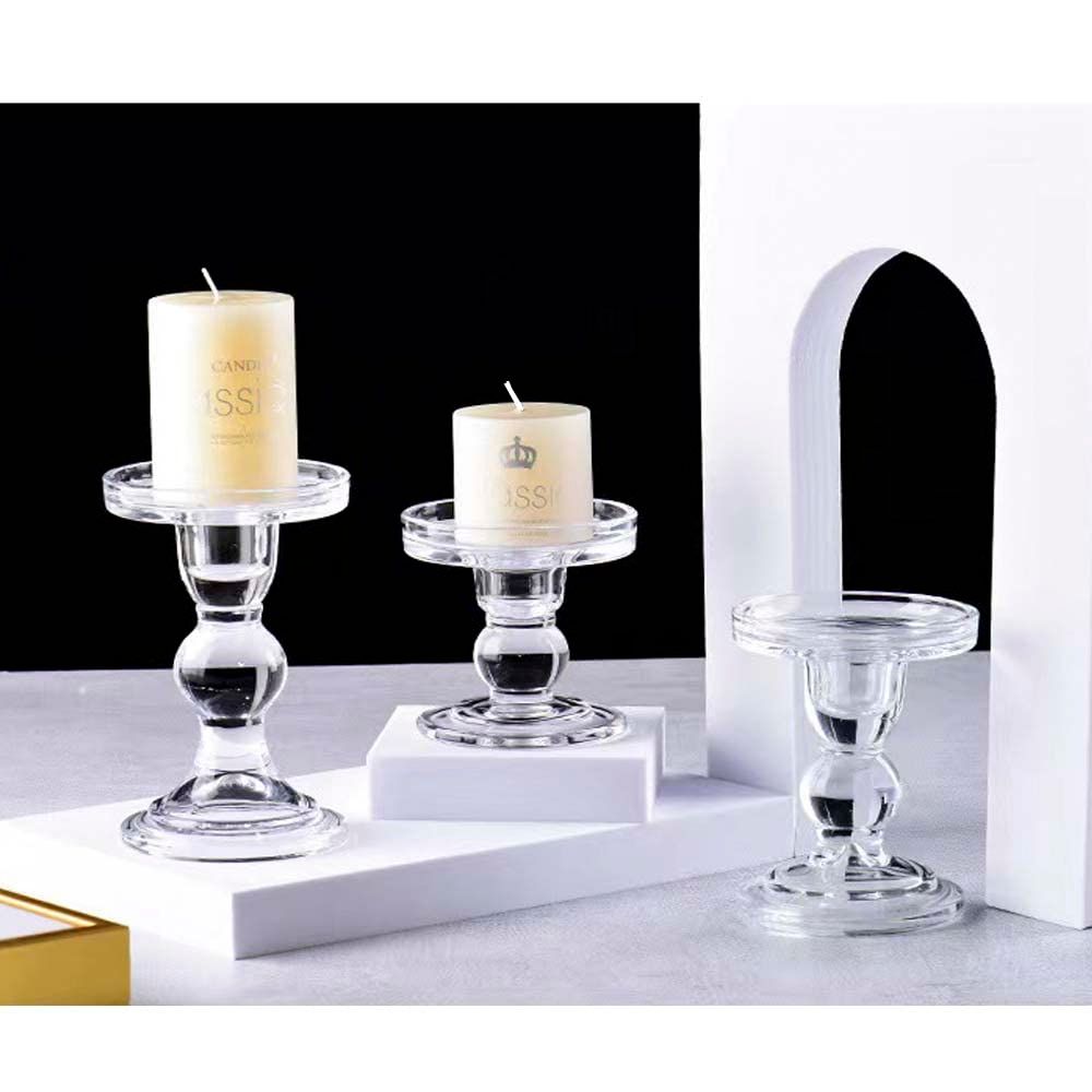 キャンドルホルダー ガラス キャンドルスタンド クリスタルガラス