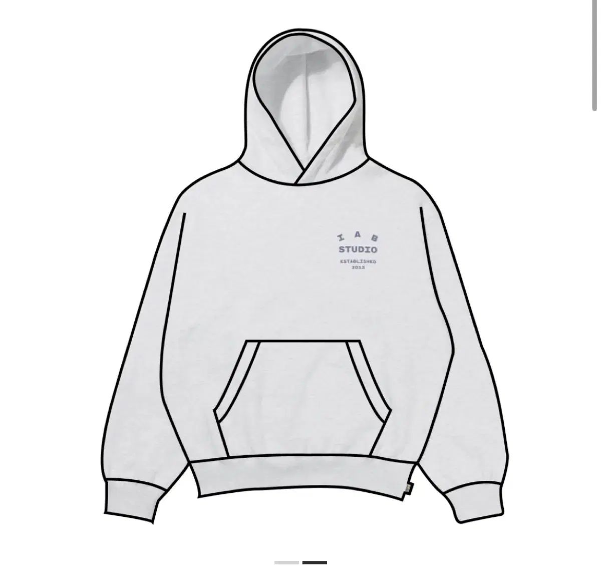 IAB Studio WHO フーディー ライトグレー L