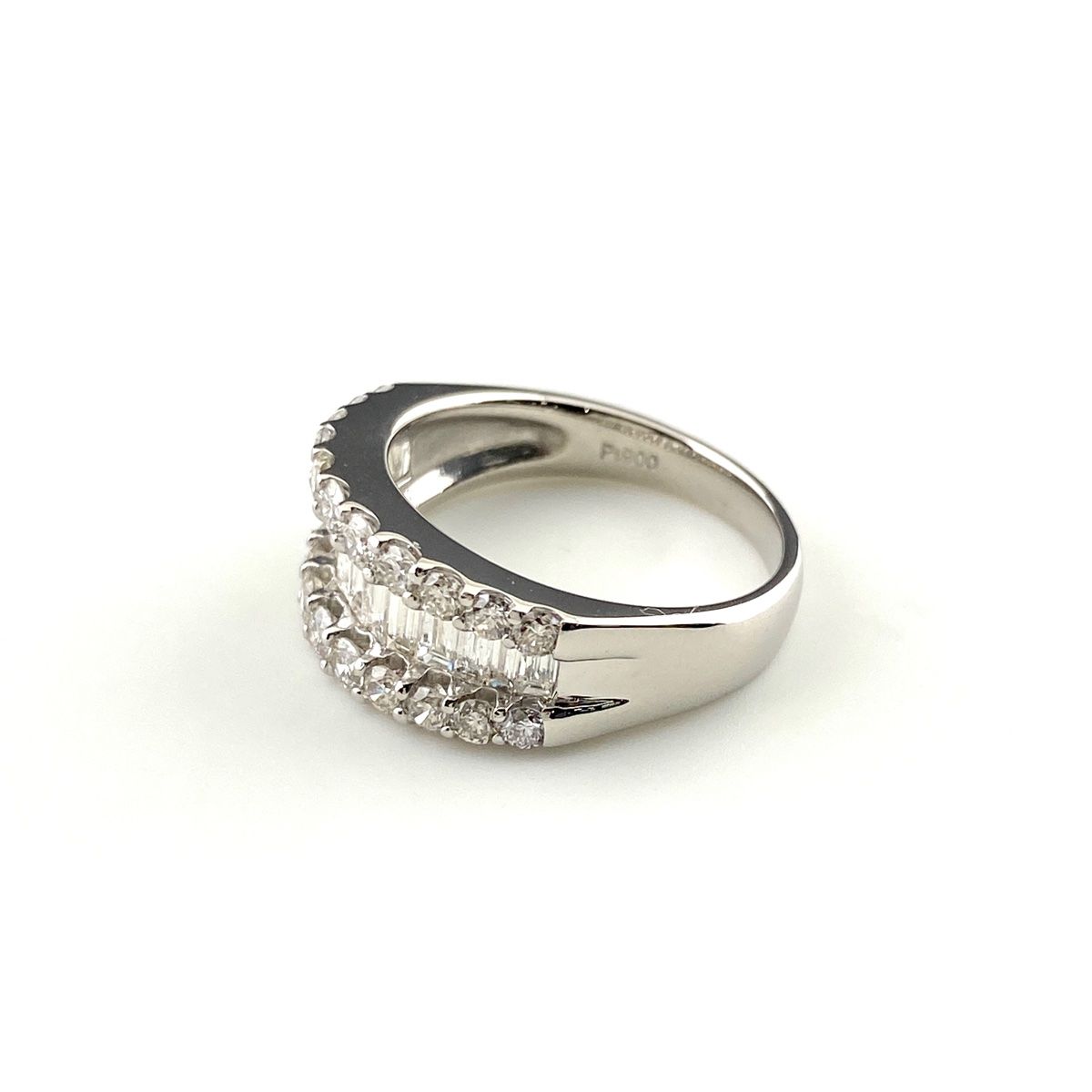 メレダイヤ デザインリング プラチナ 指輪 リング 12.5号 Pt900