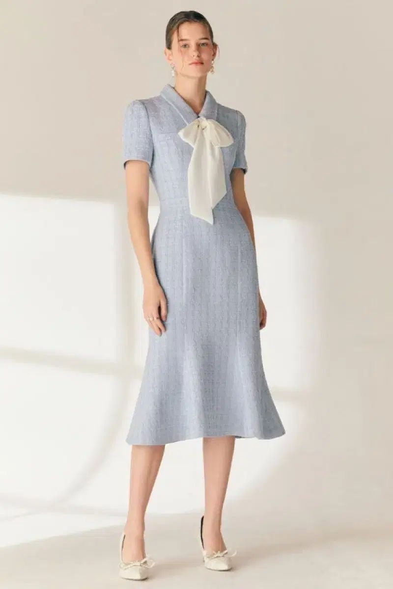 ブライドアンドユー 엠마 ツイード マーメイド ONE PIECE 白