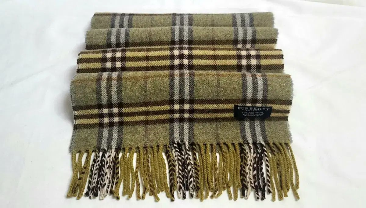 バーバリー BURBERRY ノヴァチェック ウール マフラー オリーブ