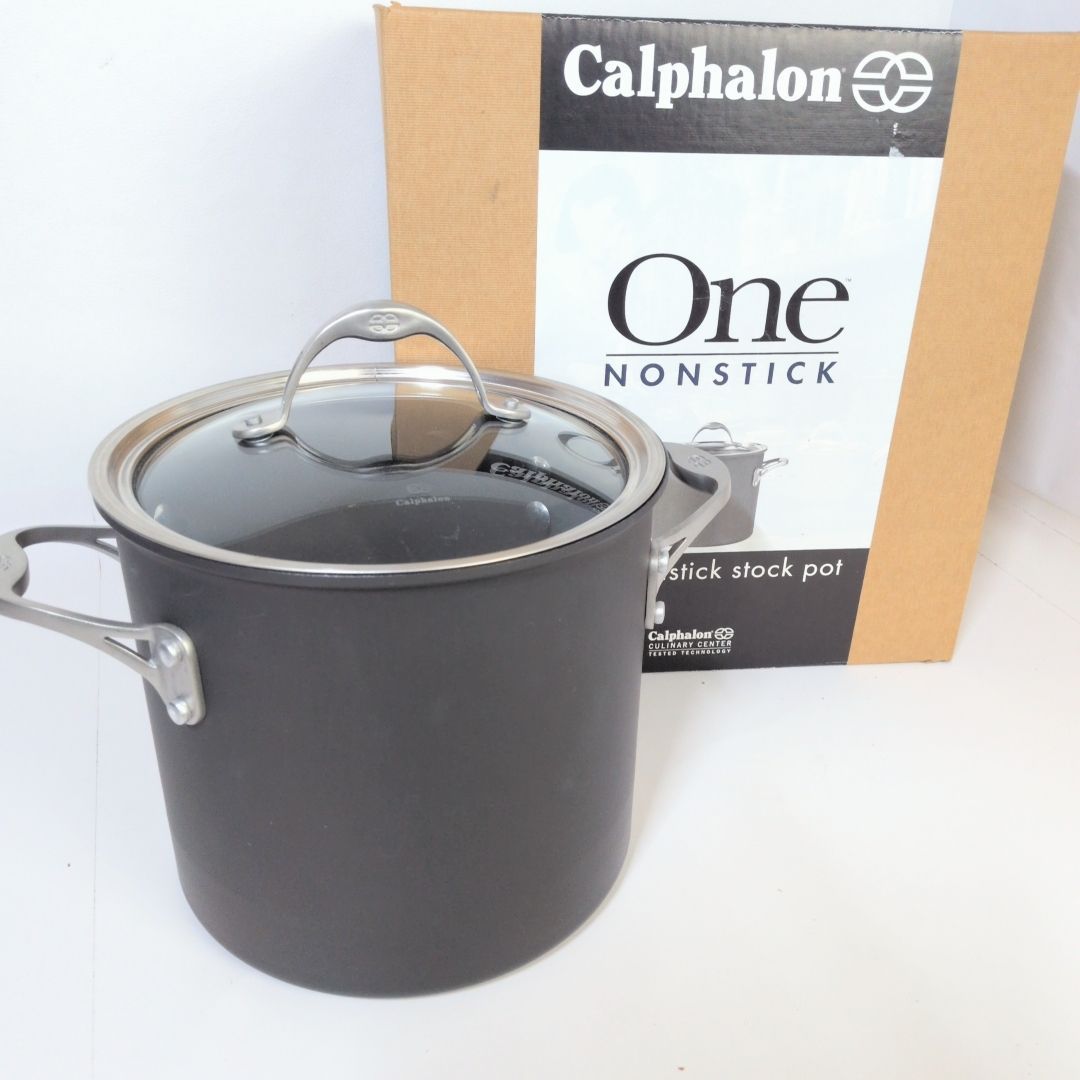 カルファロン 鍋 寸胴鍋 8クオート 8 QT 7 2 L nonstick stock pot 鍋蓋 クリアガラス き