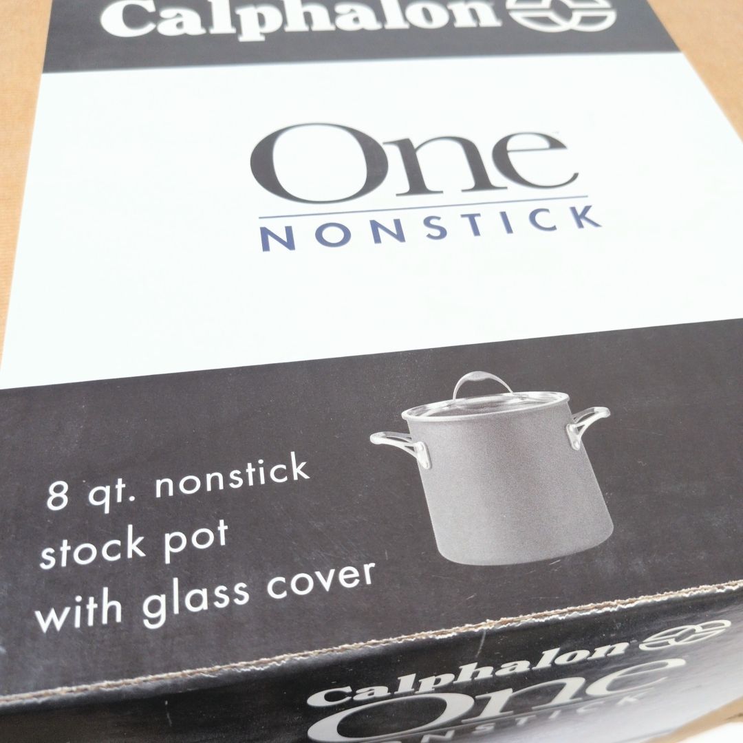 カルファロン 鍋 寸胴鍋 8クオート 8 QT 7 2 L nonstick stock pot 鍋蓋 クリアガラス き