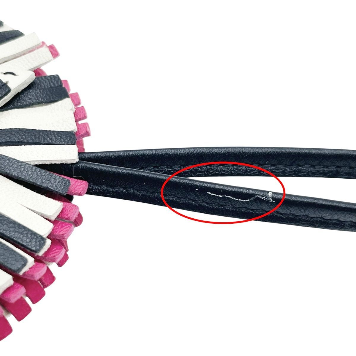 中古】 HERMES エルメス ジージー・サバンナ ゼブラ バッグチャーム