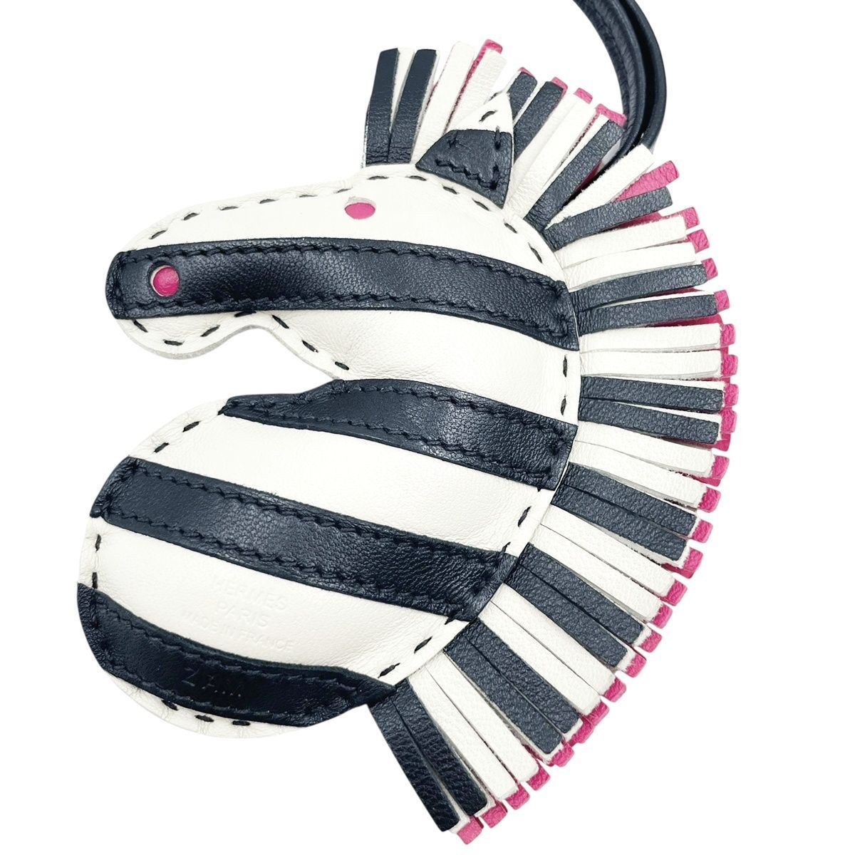 中古】 HERMES エルメス ジージー・サバンナ ゼブラ バッグチャーム