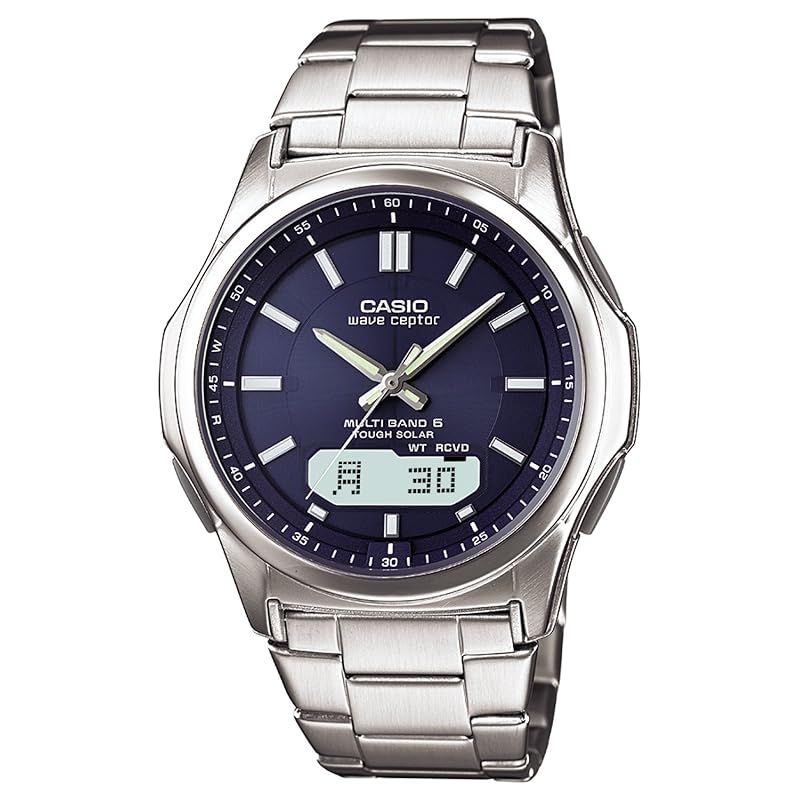 カシオ 腕時計 ウェーブセプター 電波ソーラー WVA-M 630 D-2 AJF メンズ シルバー 0