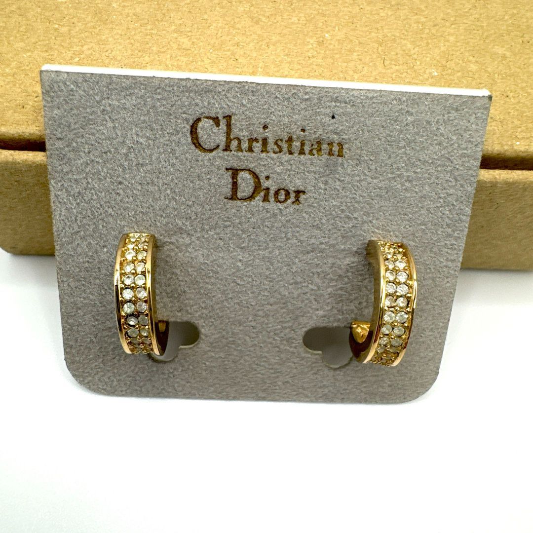 美品□ Christian Dior クリスチャンディオール ラインストーン