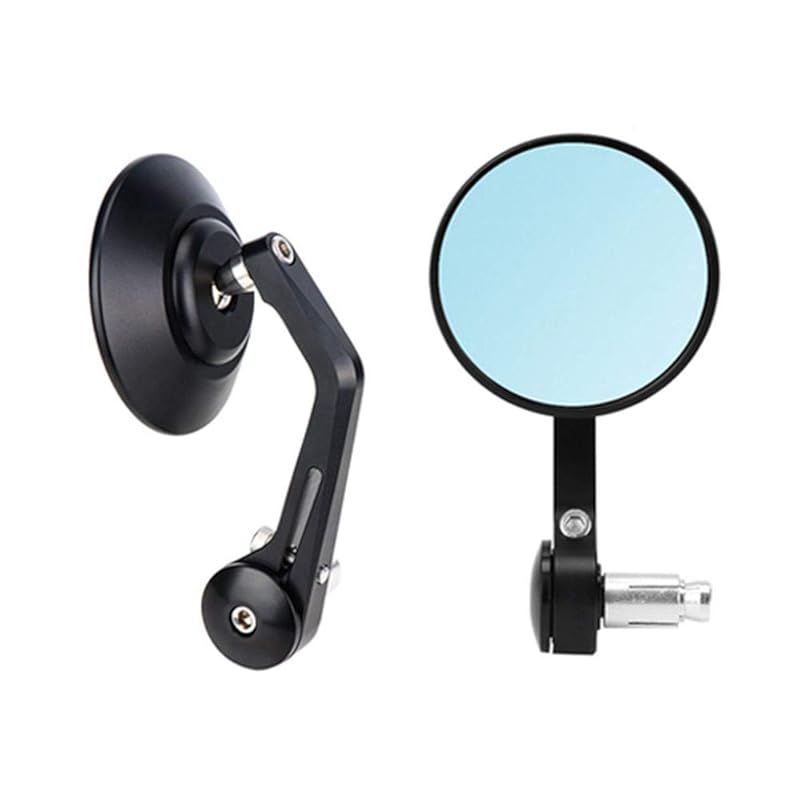 SEMIMO バイク バーエンドミラー CNC仕上げ 22mmハンドル汎用 バイク