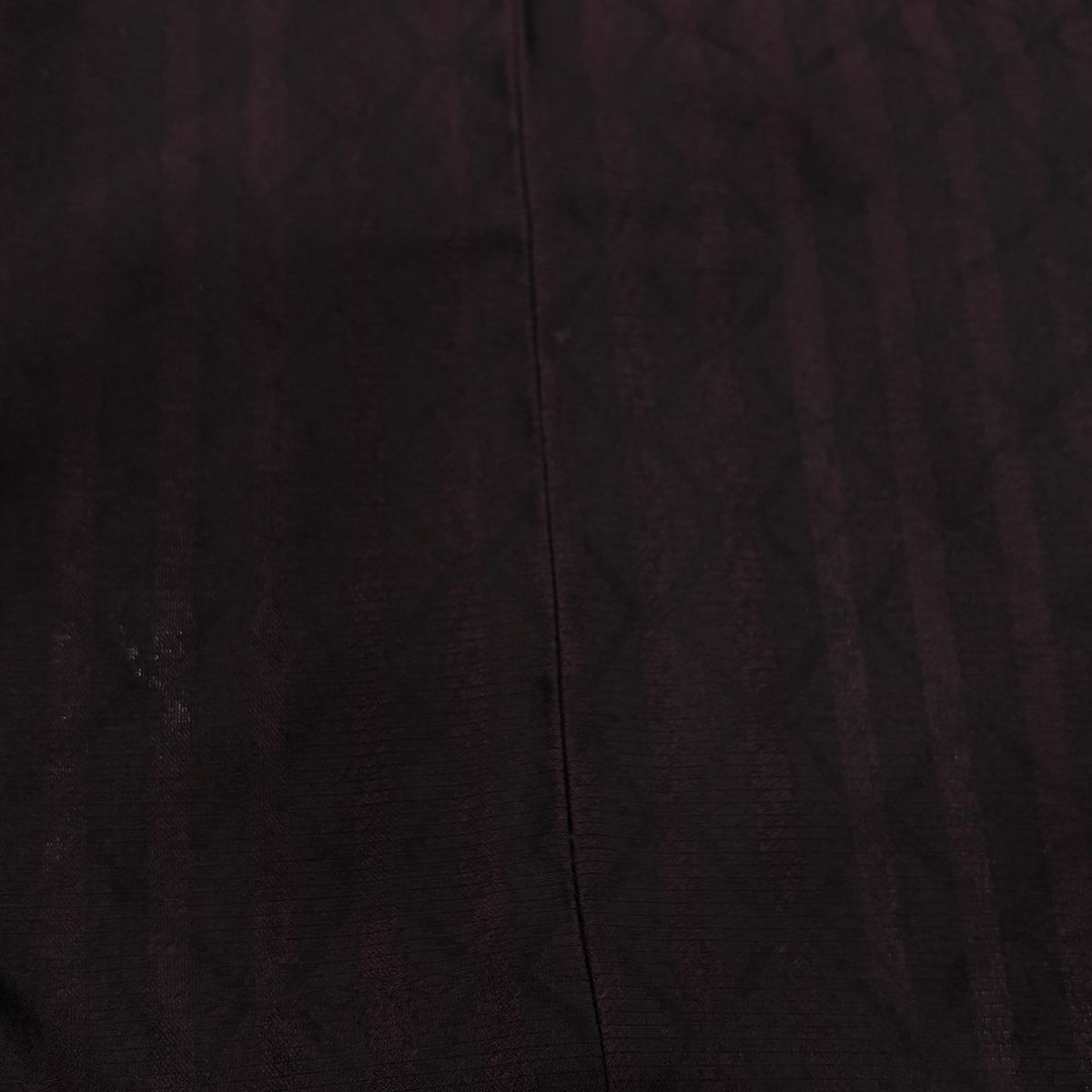  道中着 身丈121 cm 裄丈64 M 和装コート 着物衿 縦縞 斜め格子 灰紫 正絹 羽織 着物 浴衣