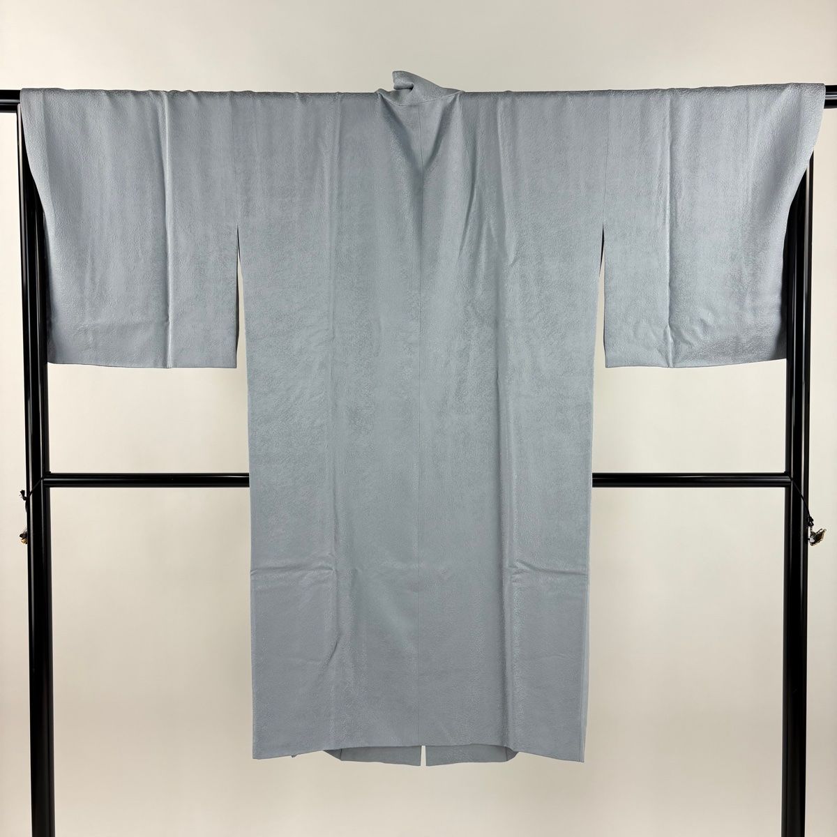 道中着 身丈112 5 cm 裄丈69 L 和装コート 地紋 水色 正絹