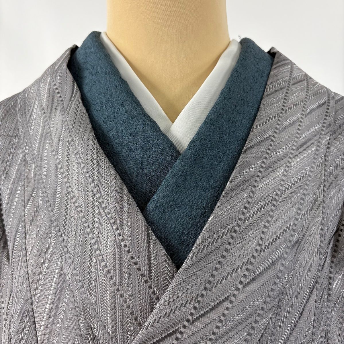 着物衿 斜縞