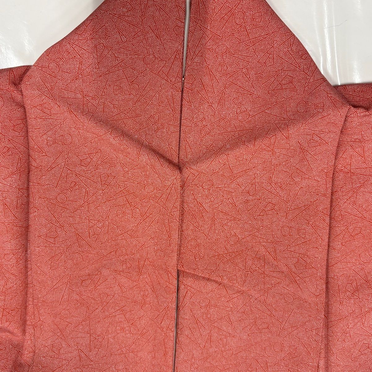 江戸小紋 身丈165.5cm 裄丈67cm M 袷 内田秀一 落款 松葉 鼓 赤 正絹